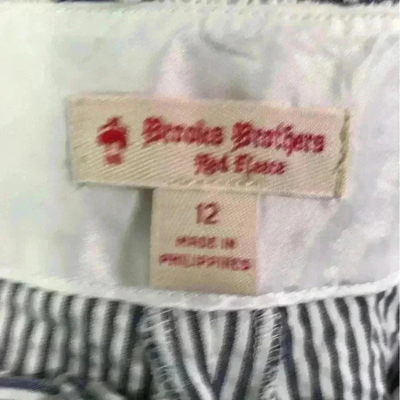 Brooks Brothers Womens Size 12 Blue and White Stripe Seersucker Ankle pants - Picture 3 of 5